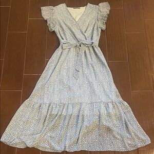 Blue Floral Women's Dress